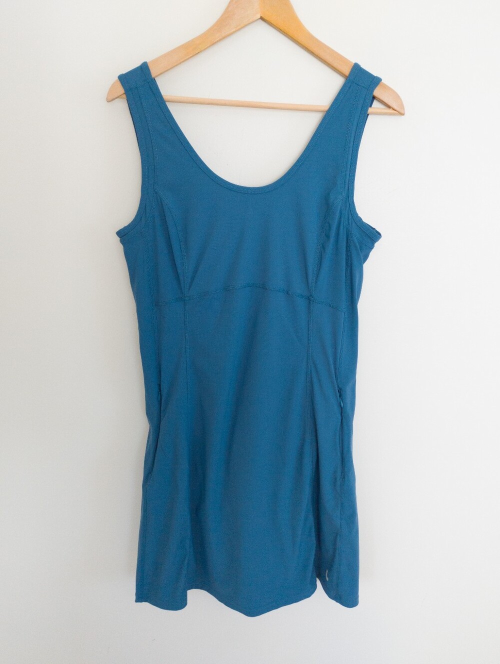 Lole Blue Active Tennis Dress Built-in Bra Mesh Pockets Size Medium